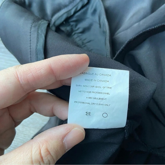 JS Collections Black Satin Trouser Pants Made in  Canada - Picture 9 of 12